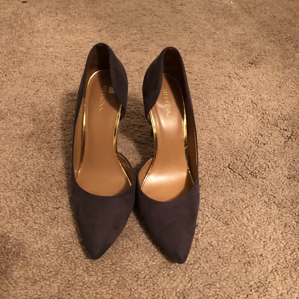 Gray Suede Pumps